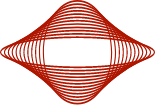 Red oval design icon